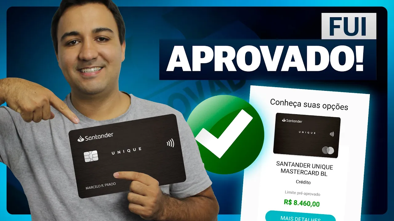 DEPOIS DE ANOS! SANTANDER ME APROVOU  COM UM BLACK COM SUPER LIMITE. MASTRECARD UNIQUE.