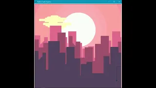 City drawing in Python Graphics