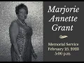 Memorial Service for Marjorie Grant