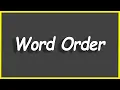 Python Programs Word Order