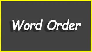 Python Programs Word Order