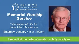 John Mickelson Funeral Service - Jan 4 2025