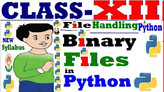 Grade 12 Binary Files in Python File Handling in Python