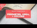 Perimeter Area Volume Praxis Core Math