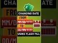 Change Date from mm-dd-yyyy to dd-mm-yyyy using Flash Fill in Excel by Pavan Lalwani shorts