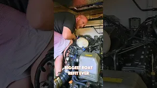 BOAT REFIT: COMPLETE! 🙌🏻 New engines installed, let’s go! [RED SEAS]