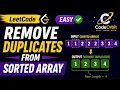 Remove Duplicates from Sorted Array LeetCode Java Solution CodeOrbit86