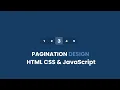 Pagination Design In HTML CSS JavaScript Pagination JavaScript