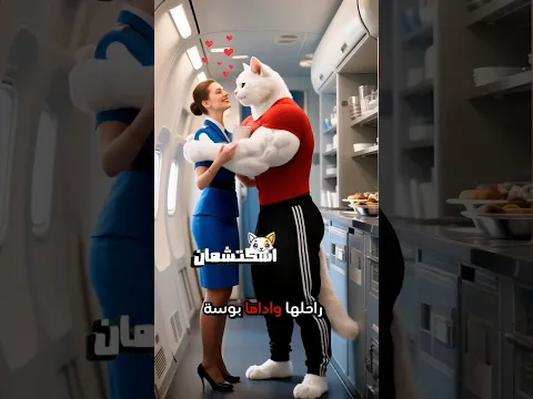 ابو مياو حب المضيفه 😱😨