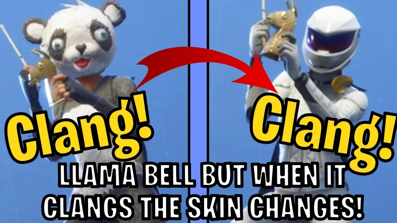 Fortnite Llama Bell Emote But When it Clangs, The Skin Changes