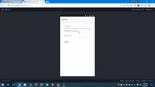 IONIC 3 - Form Validation