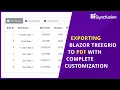 Exporting Blazor TreeGrid to PDF with Complete Customization