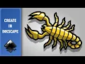Made with Inkscape Speed Art Scorpion Logo