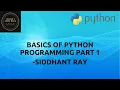 BASICS OF PYTHON PROGRAMMING PART 1 - PRINTING DATA TYPES AND TYPECASTING SIDDHANT S CODING WORLD