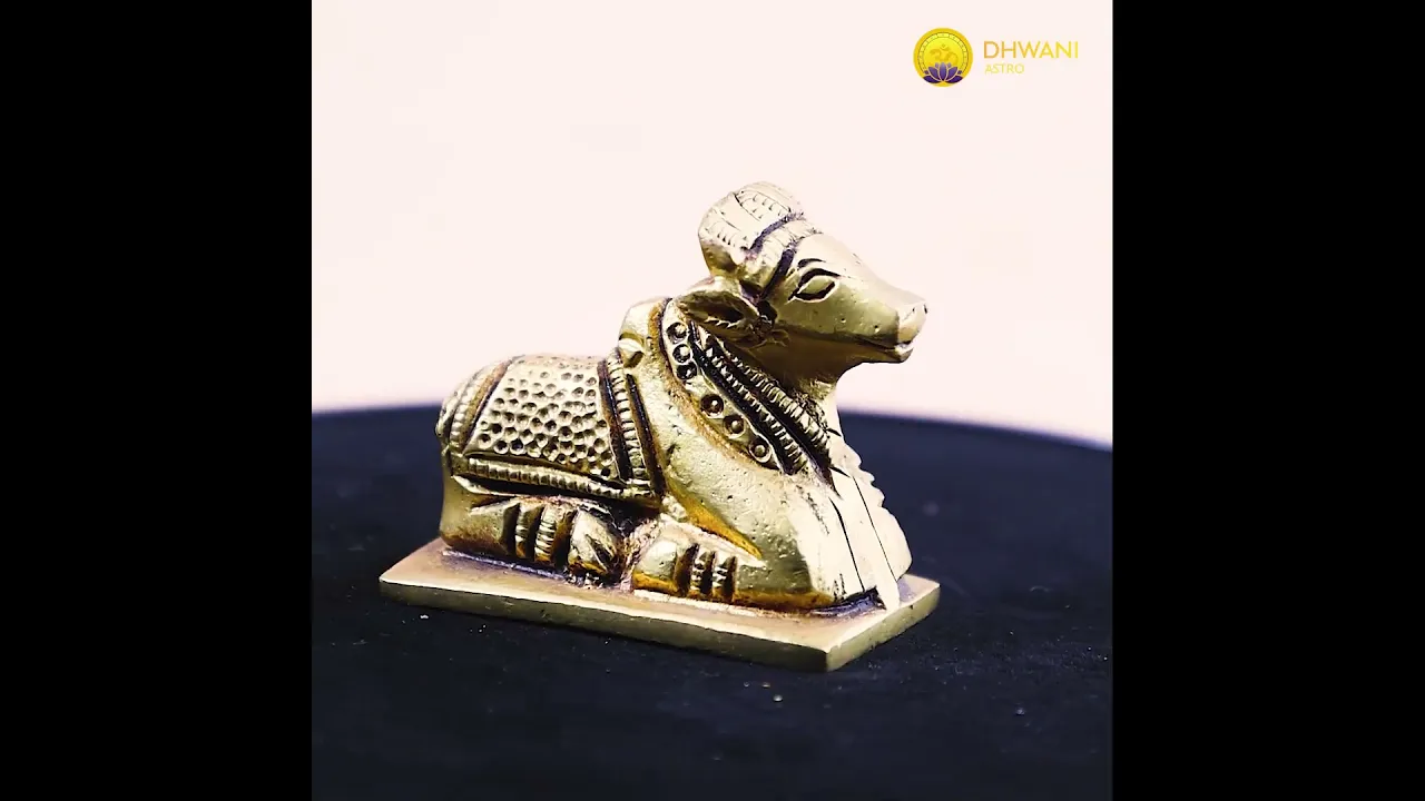 Brass Nandi Sitting Idol