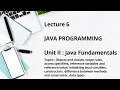 Java Programming - Unit II