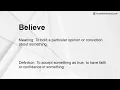 Believe Meaning