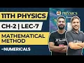 11th Physics Chapter 2 Mathematical Method Lecture 7 Numericals Maharashtra Board