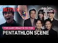 Reaction Squid Game Season 2 cast reacts to the Pentathlon Netflix ENG SUB