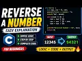 C Program to Reverse a Number Reverse Number Logic Explained C Programming Tutorial 2026
