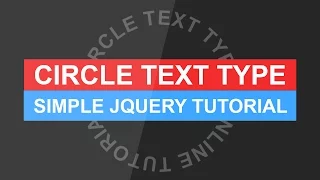 Circle Text Type Tutorial - Animated Circular Text Effect