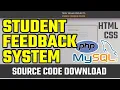 Student Feedback System Project in PHP HTML CSS PHP MySQL Free Source Code Download Hindi