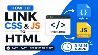 How to Link CSS JavaScript to HTML The Right Way Beginner Tutorial
