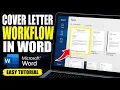 How to setup a cover letter workflow using Microsoft Word templates - Easy Tutorial