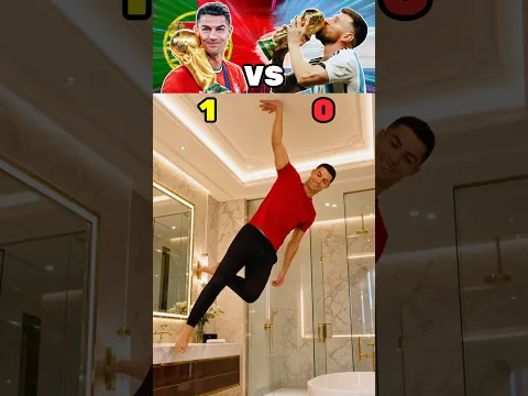 Lionel Messi VS Cristiano Ronaldo Funny Battle #shorts