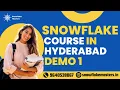 Best Snowflake Training in Hyderabad Introduction Demo - 1 Snowflake Masters