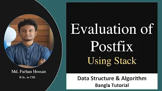 Evaluation of Postfix Expression Using stack Data Structure Algorithm Bangla Tutorial