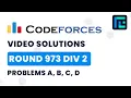 Codeforces Round 973 Div 2 Solutions - A to D by Raghav Goel TLE Eliminators