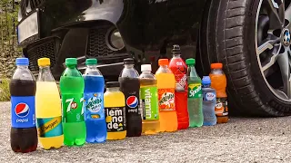 WATERMELON COCA COLA BALLOON VS CAR, Coca Cola Zero, PowerAde, Fanta, Sprite, Fruko and Mentos Diff