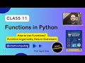 Functions in Python FBISE Class 11 Computer Science