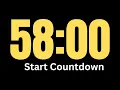 58 Minute Timer Countdown Timer 58 Minute Silent Timer