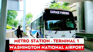 DCA Shuttle Bus to Terminal 1 from Metro Station at Ronald Reagan Washington National Airport
