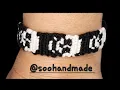 Halloween bracelet touterial skull pattern