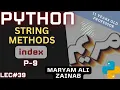 Python String index Method Lec