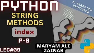 Python String index Method Lec