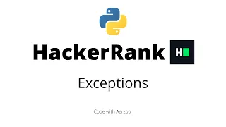 Exceptions HackerRank Solution