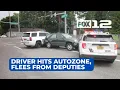 Driver hits AutoZone store flees sheriff s deputies on Hwy 26 in Washington Co