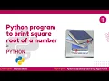python program to find square root of a number