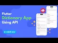 Dictionary App Using Flutter and API Flutter Dictionary app