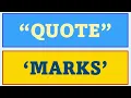 Quote Marks Double or Single