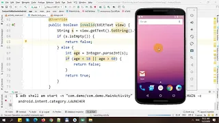 Custom Validation in Android