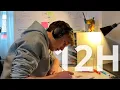 12H Study With Me - EXAM CRAM Pomodoro 60-10 Break Chats