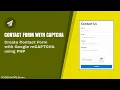 PHP Contact Form with Google reCAPTCHA