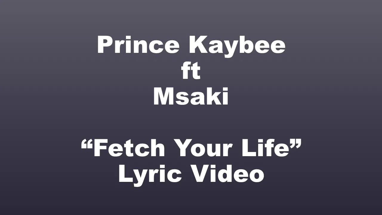 Prince Kaybee Ft Msaki - Fetch Your Life Lyrics Video