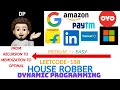 House Robber Recursion Memo Bottom Up Leetcode 198
