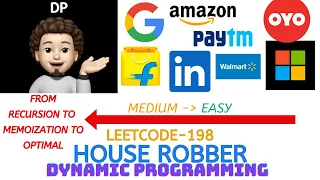 House Robber Recursion Memo Bottom Up Leetcode 198